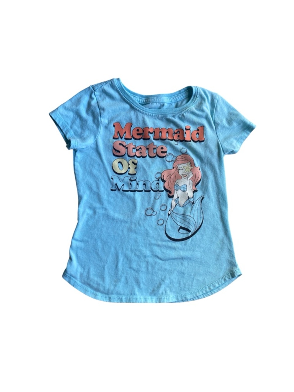 Disney Princess Light Blue Girls' Tee Mermaid State of Mind